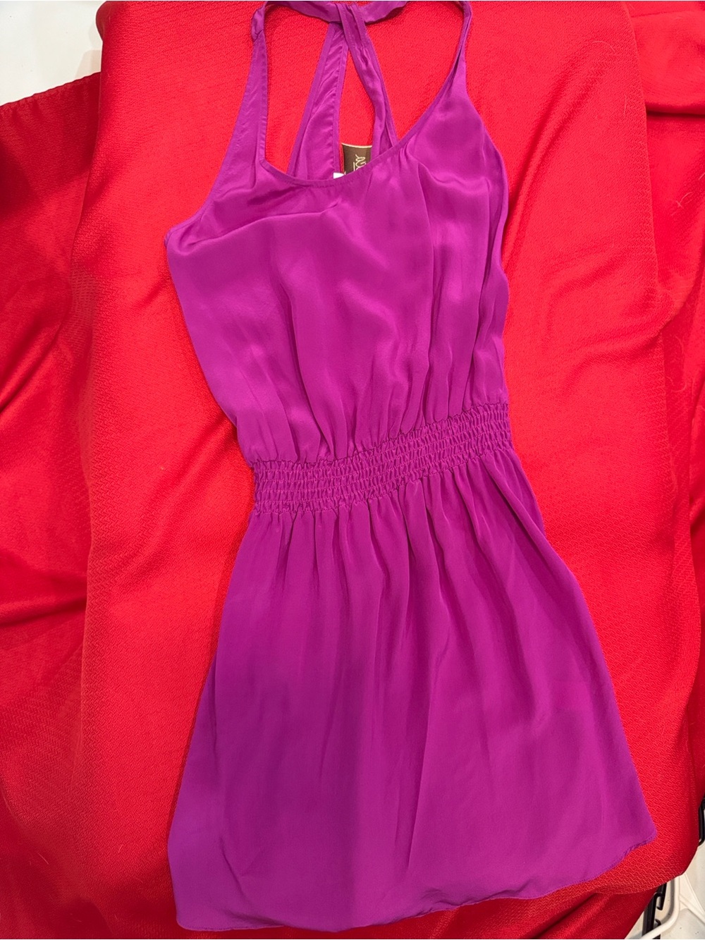 Rory Beca Girls Bright Purple Halter Dress